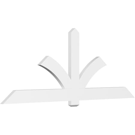 Ekena Millwork Redmond Architectural Grade PVC Gable Bracket, 96"W x 36"H x 2"D x 6"F, 9/12 Pitch GBP096X36X0206RED00